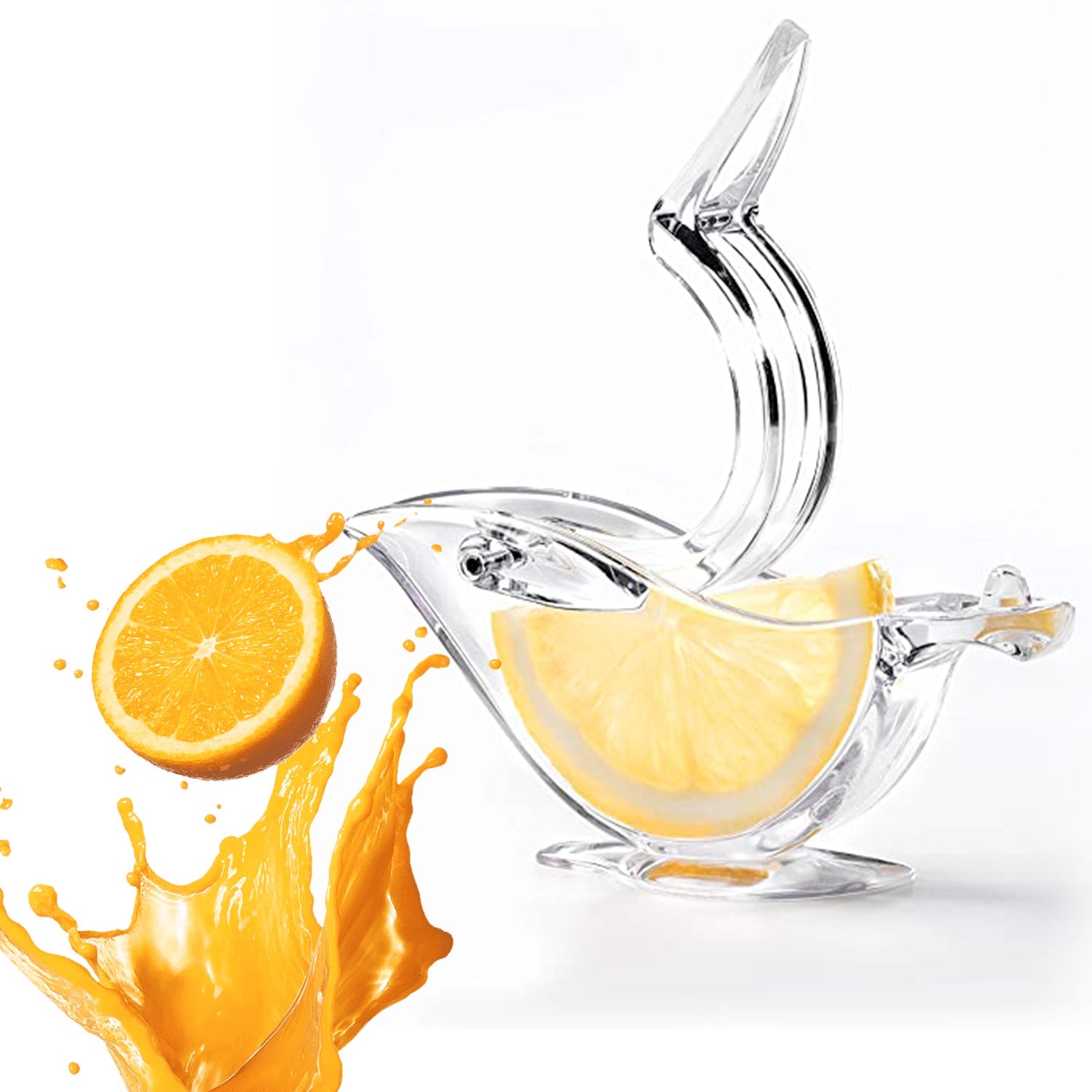 5344 Manual Lemon Slice Squeezer, Portable Transparent Fruit Juicer, Orange Citrus Manual Bird Shape Hand Juicer for Orange Lemon Lime,for Kitchen (Brown Box) DeoDap 5344 Manual Lemon Slice Squeezer, Portable Transparent Fruit Juicer, Orange Citrus Manual Bird Shape Hand Juicer for Orange Lemon Lime,for Kitchen (Brown Box) DeoDap